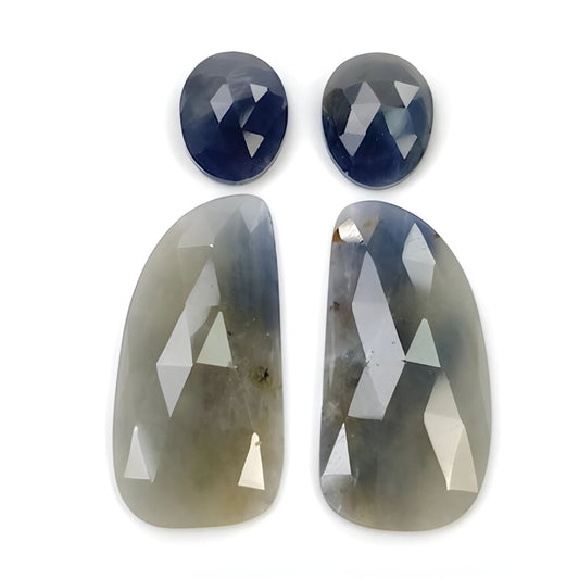 ファセット加工されたマルチサファイア宝石