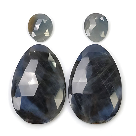 Rebanadas de zafiro múltiple con parte posterior plana