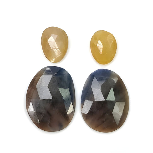 Piedra preciosa natural de zafiro múltiple