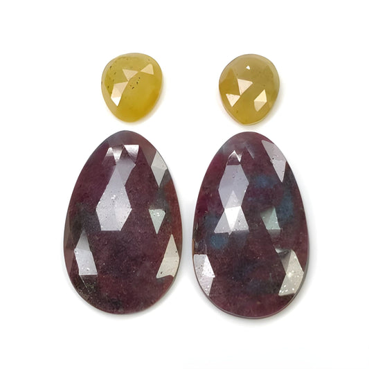 Pierre précieuse multi-saphir à facettes