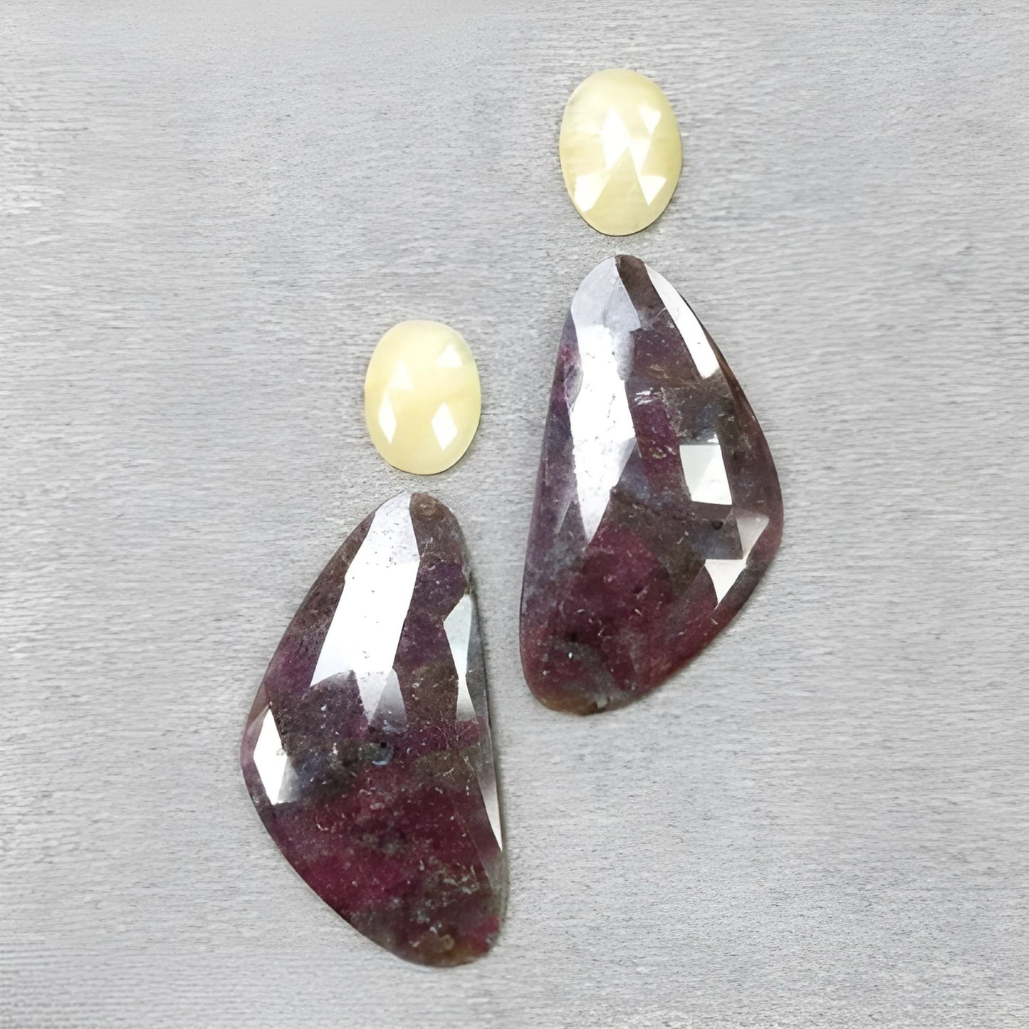 Flat Back Multi Sapphire Gemstone