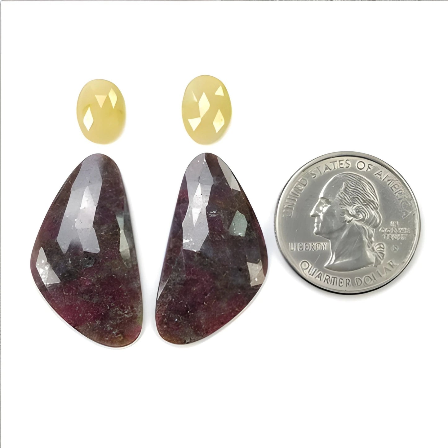 Rebanadas de rosa de zafiro múltiple