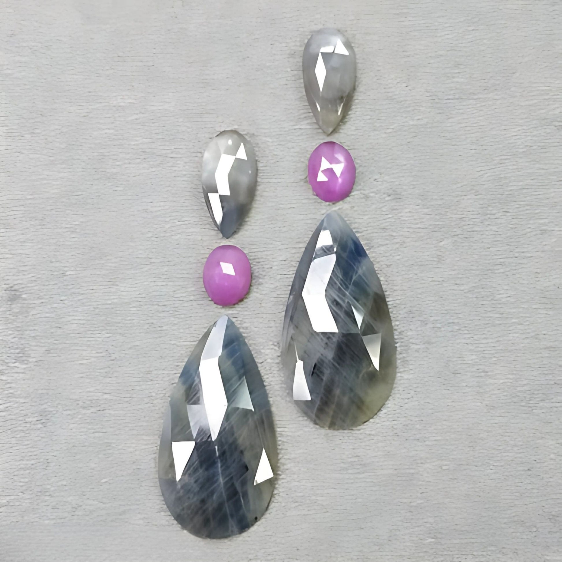 Multi Sapphire Rose Cut Slices