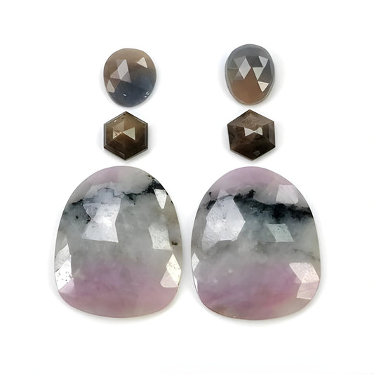 Tranches de saphir multi-dos plat