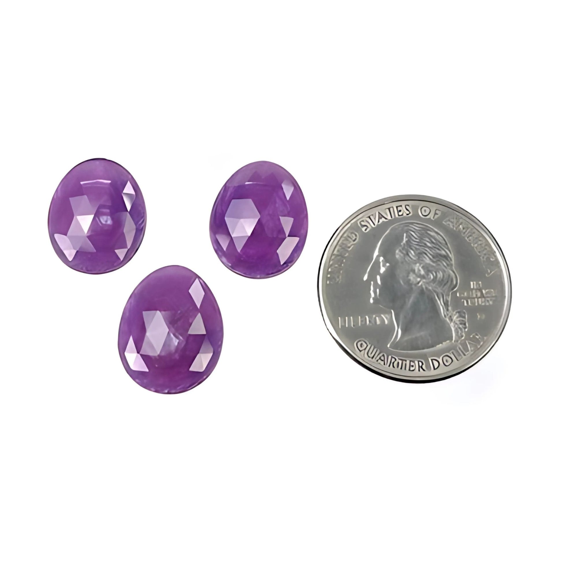 Purple Sapphire Rose Cut Slices