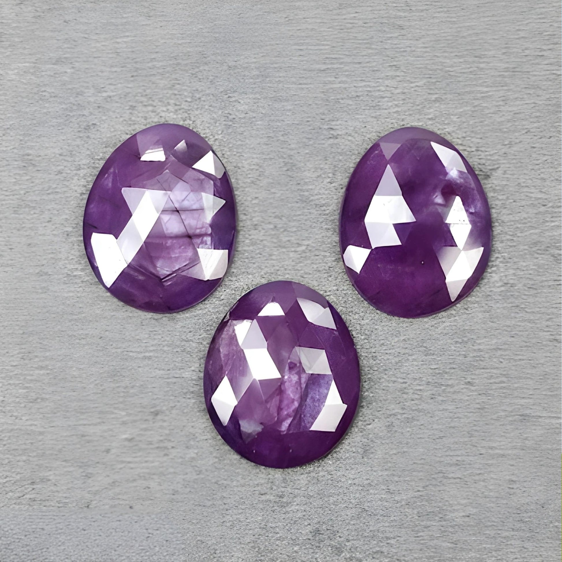 Purple Sapphire Rose Cut Slilces