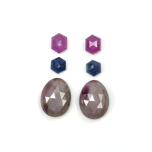 Pietra preziosa multi-zaffiro sfaccettata