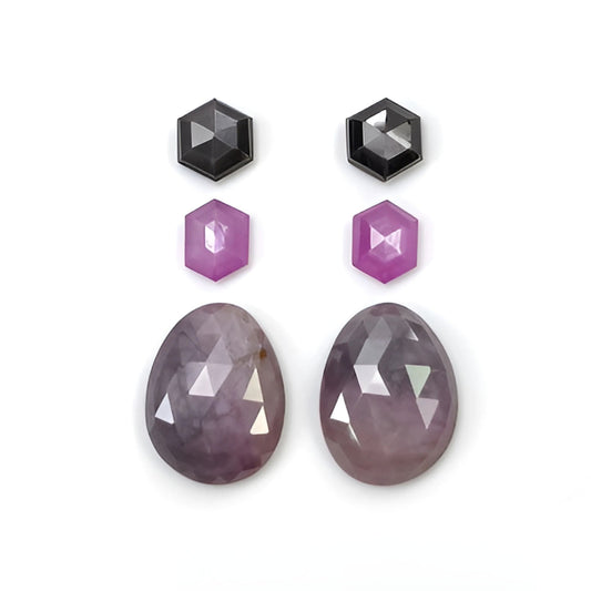 Piedra preciosa multizafiro natural