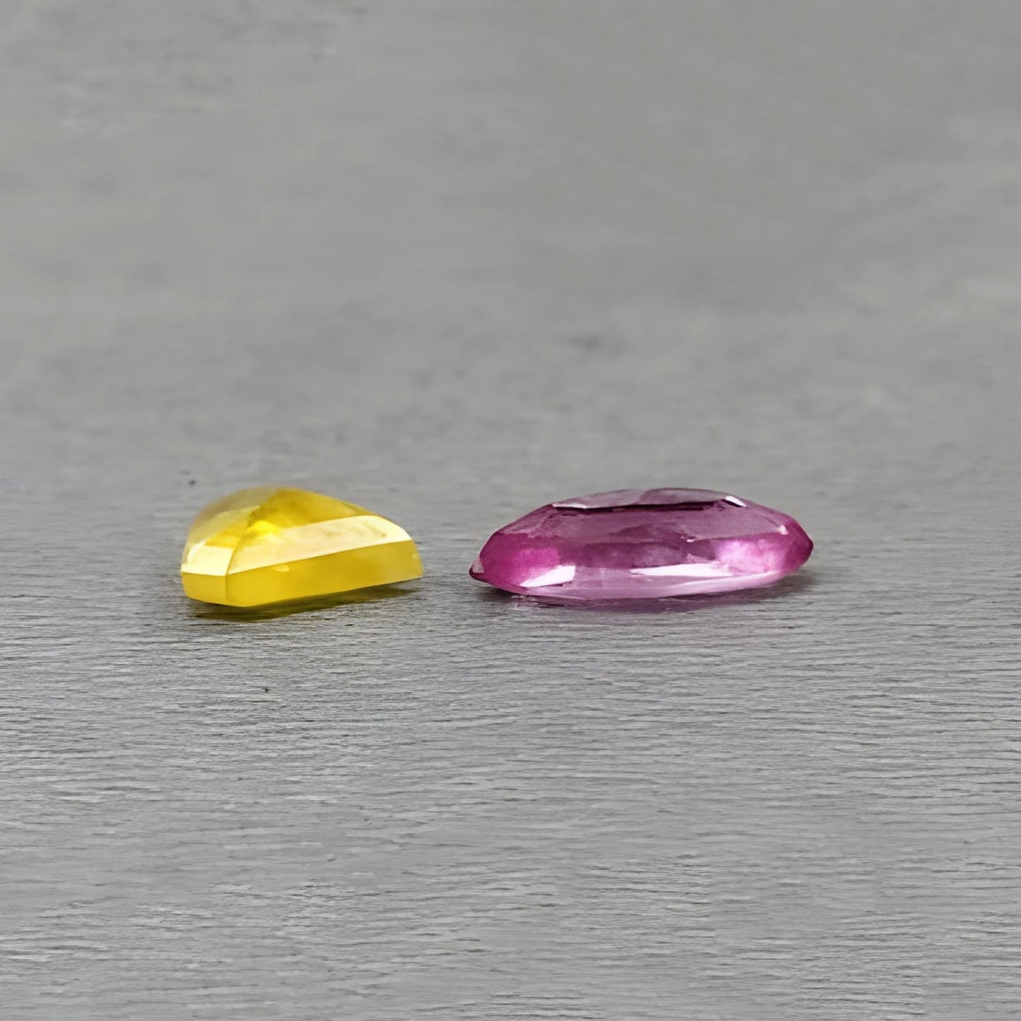 1.95cts Natural Untreated Yellow Sapphire, Ruby Gemstone Marquise Shape Faceted Cut 2pcs