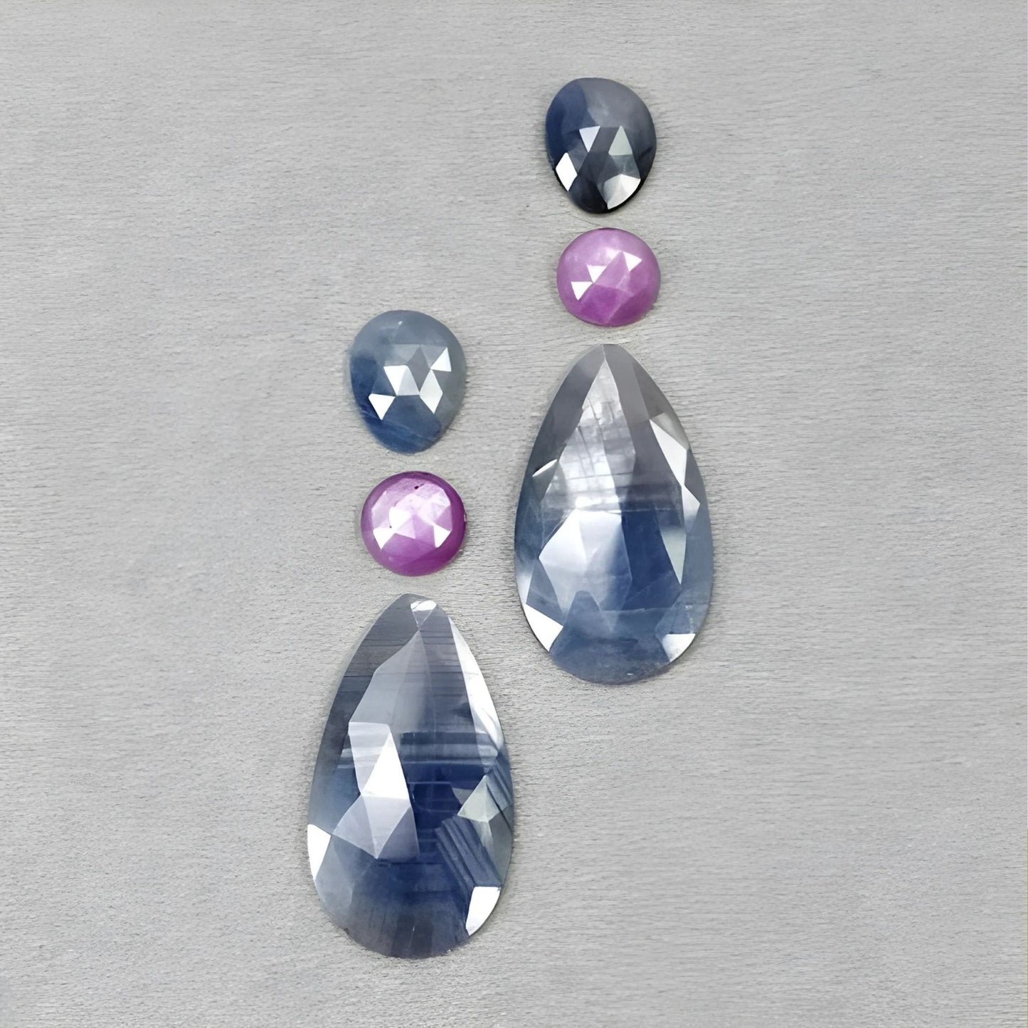 Multi Sapphire Rose Cut Slices