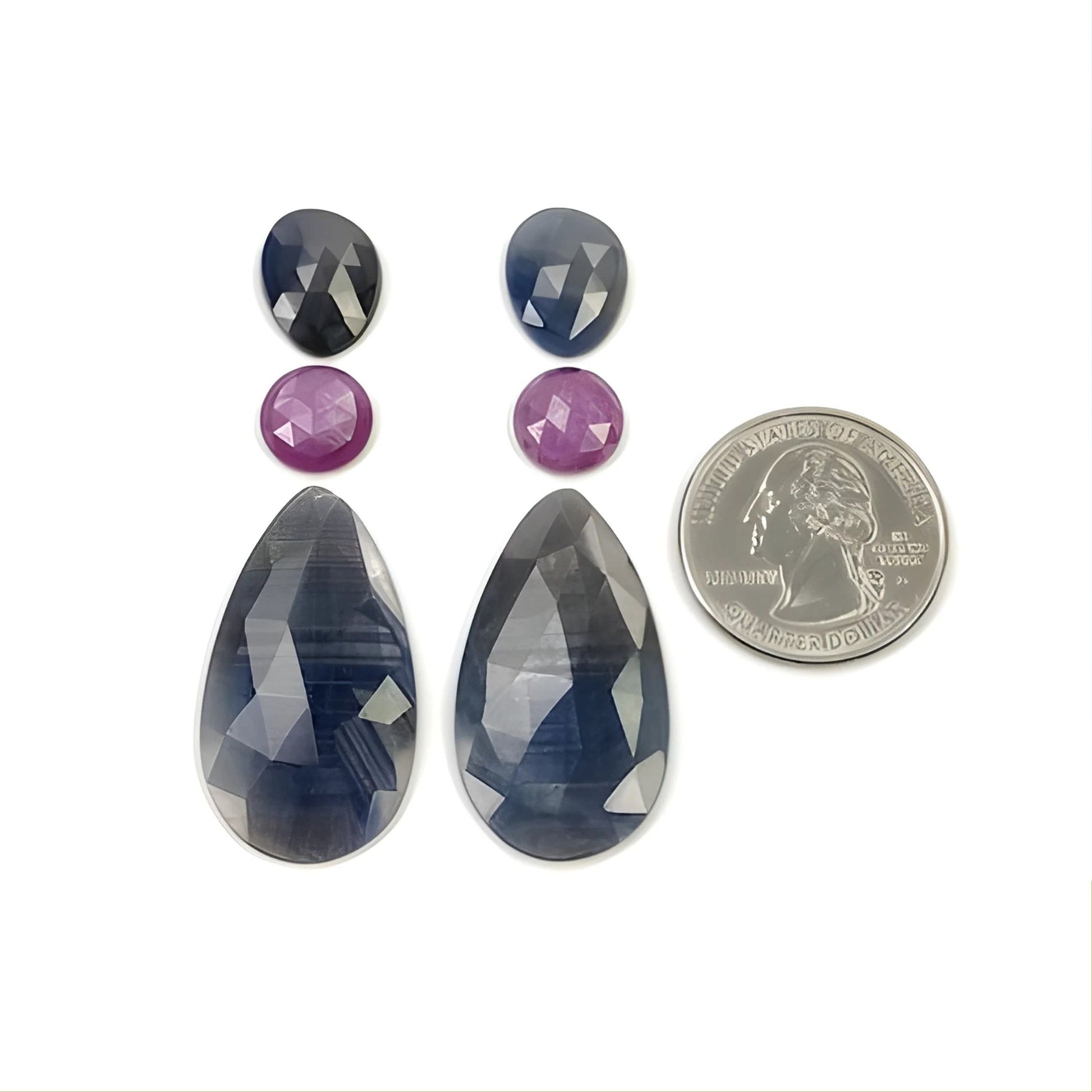 Piedra preciosa multizafiro natural