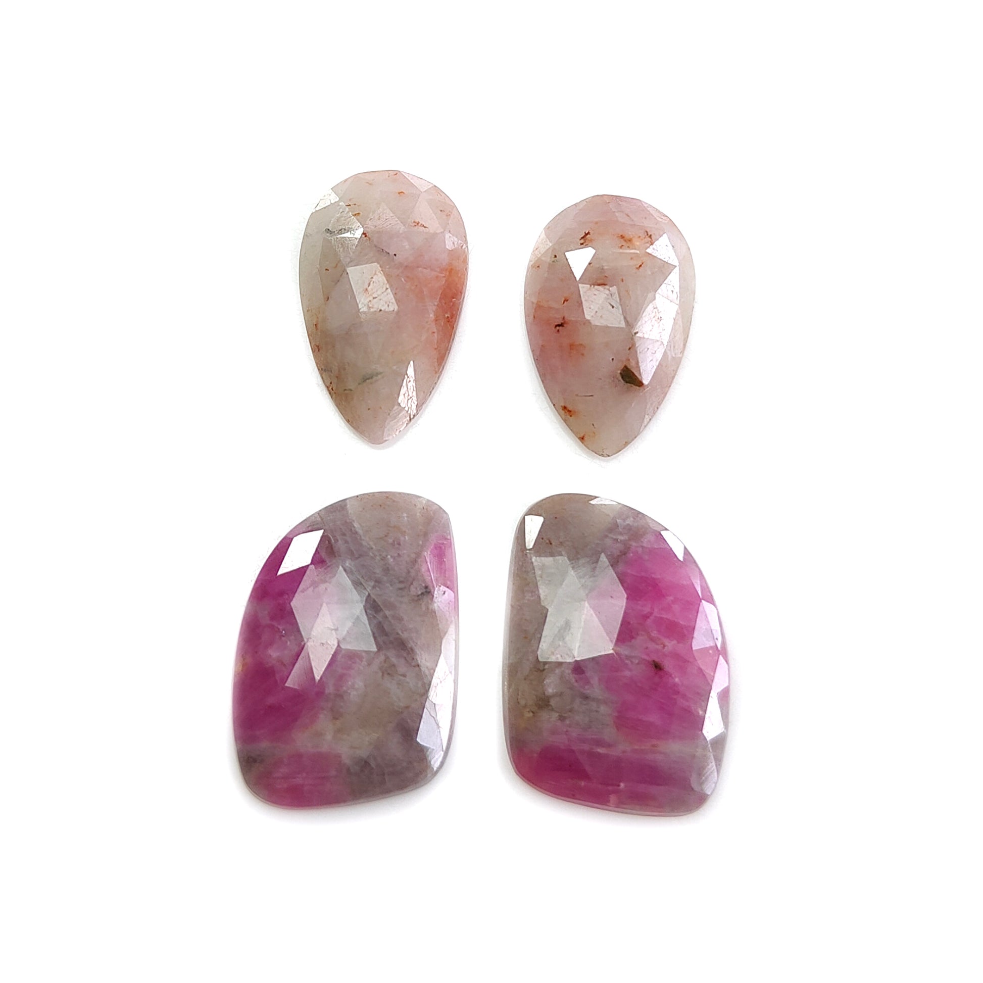 multi sapphire rose cut gemstone