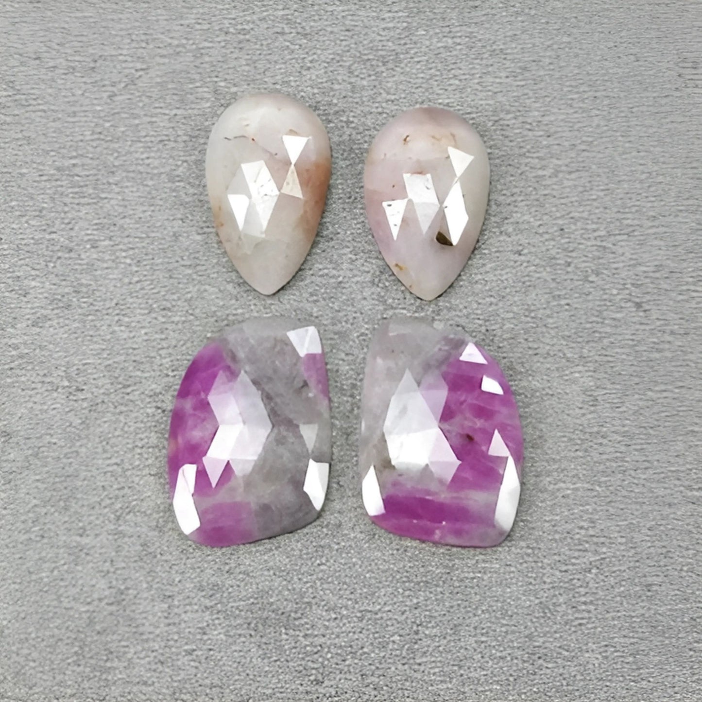 Multi Sapphire Gemstone Rose Cut Slices
