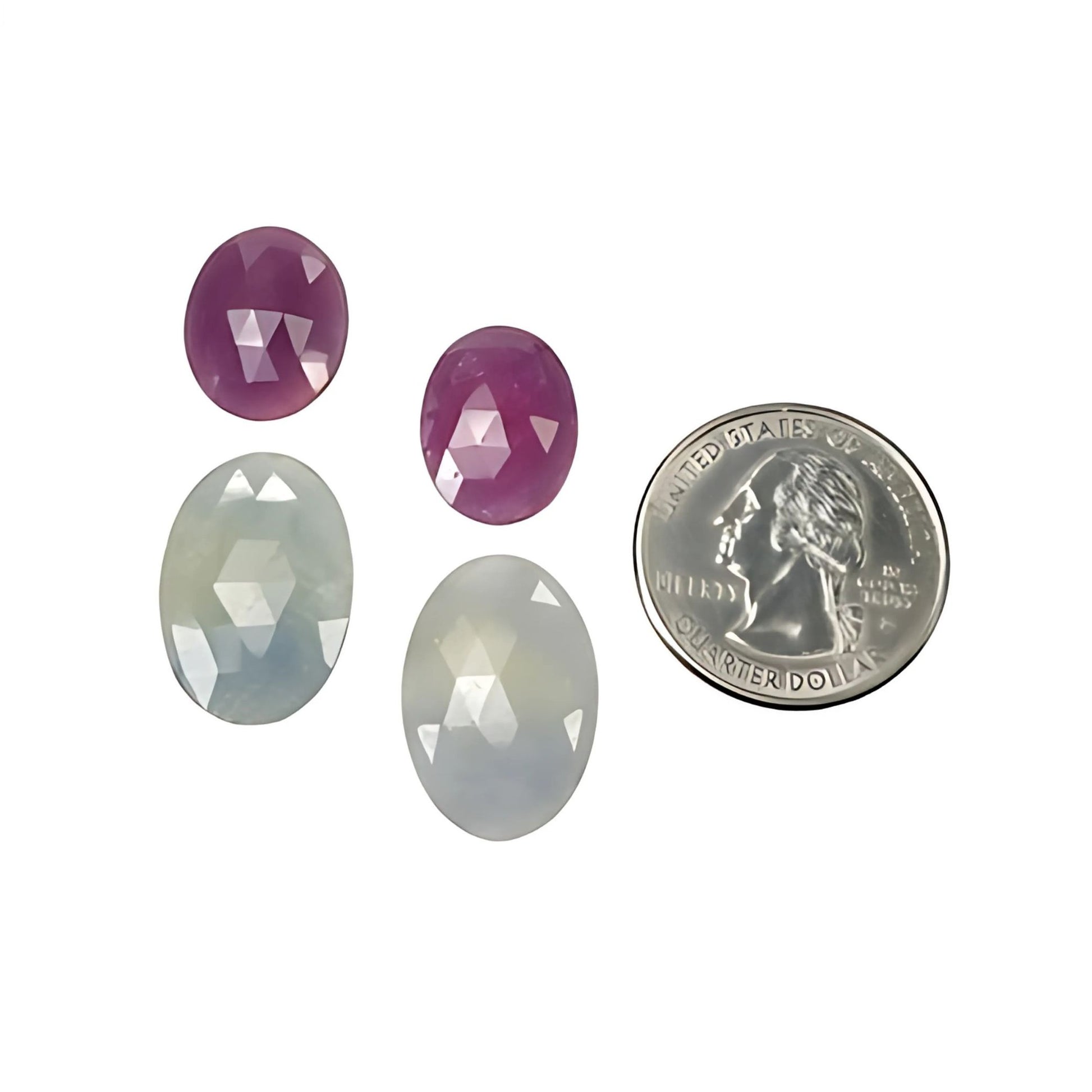 Piedra preciosa multizafiro con parte posterior plana