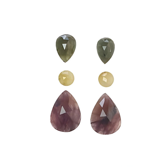 Piedra preciosa de zafiro múltiple facetada