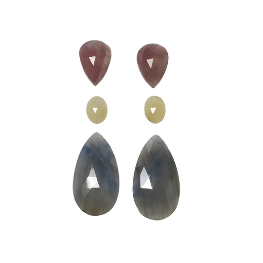 フラットバックマルチサファイア宝石