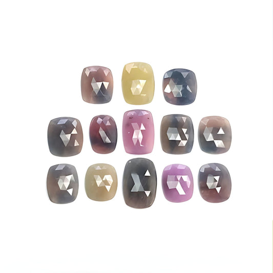 Piedra preciosa multizafiro de talla rosa