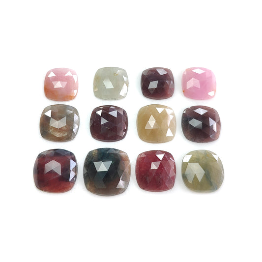 multi sapphire rose cut gemstone
