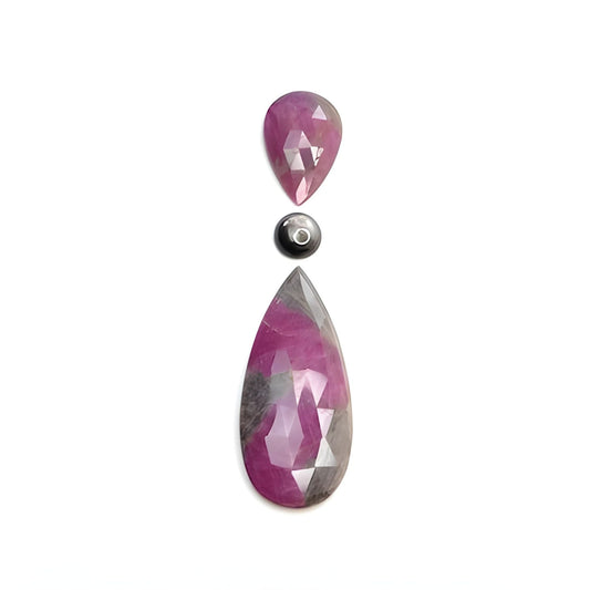 multi sapphire pear shape carving