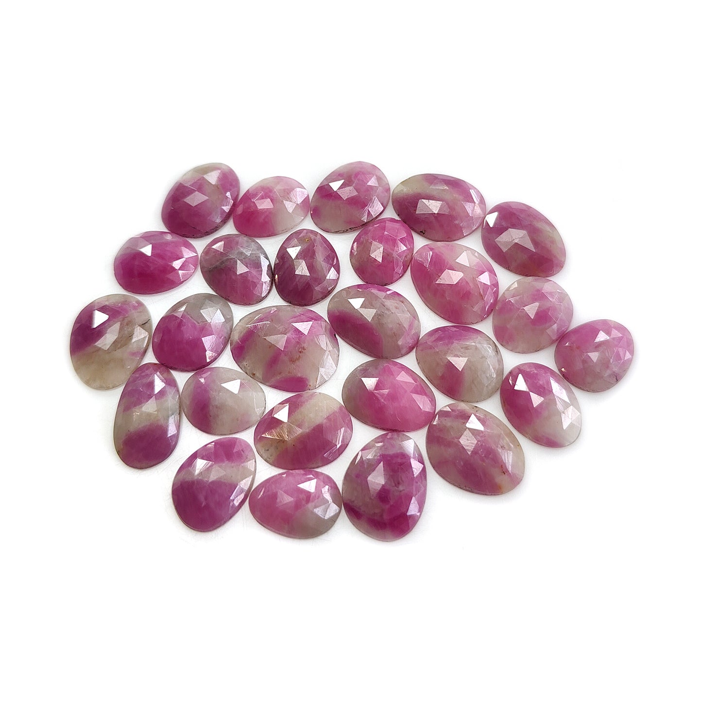 multi sapphire rose cut gemstone