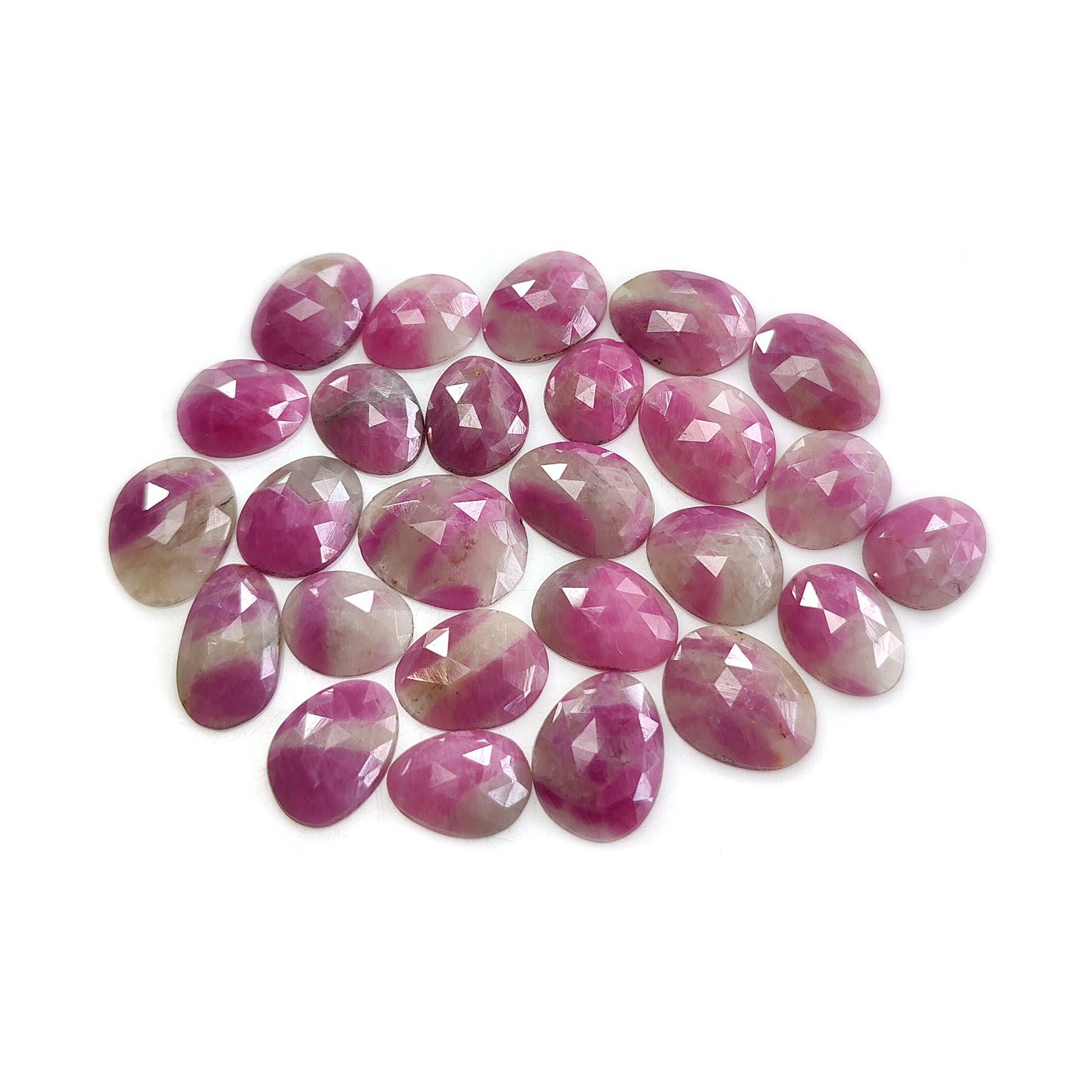 multi sapphire rose cut gemstone