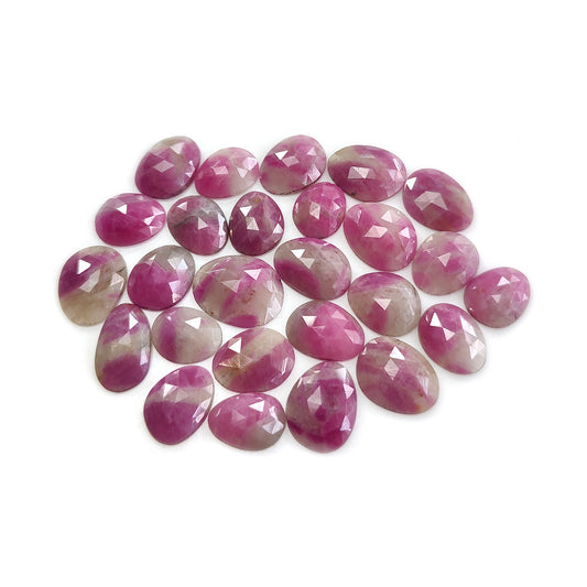 multi sapphire rose cut gemstone