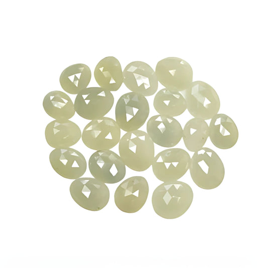 yellow sapphire egg shape rose cut