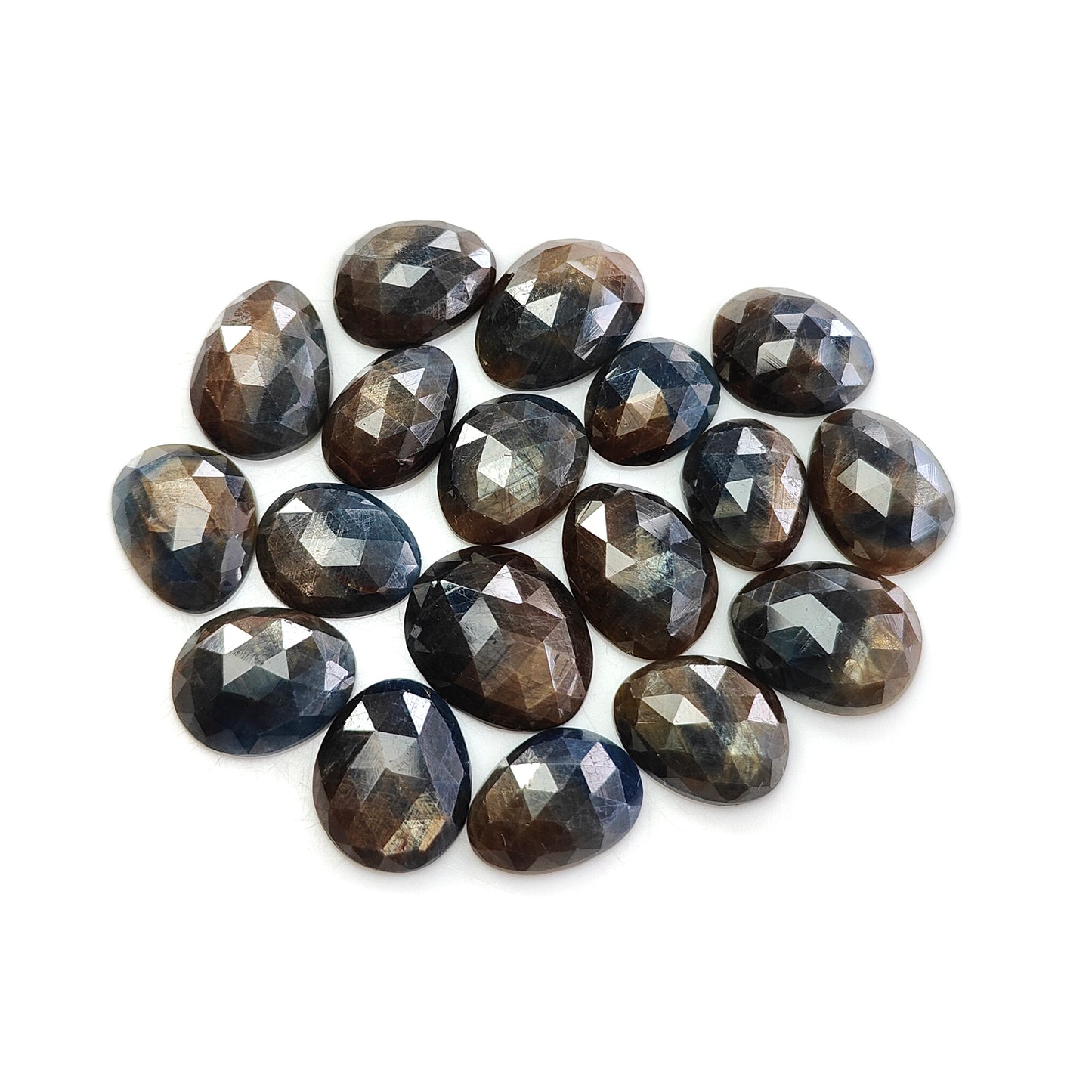 multi sapphire rose cut gemstone