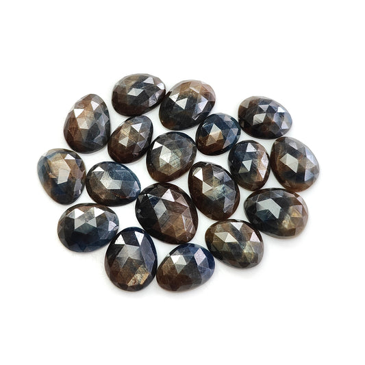 multi sapphire rose cut gemstone