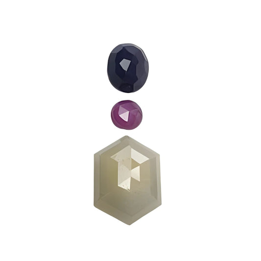 multi sapphire hexagon checker cut