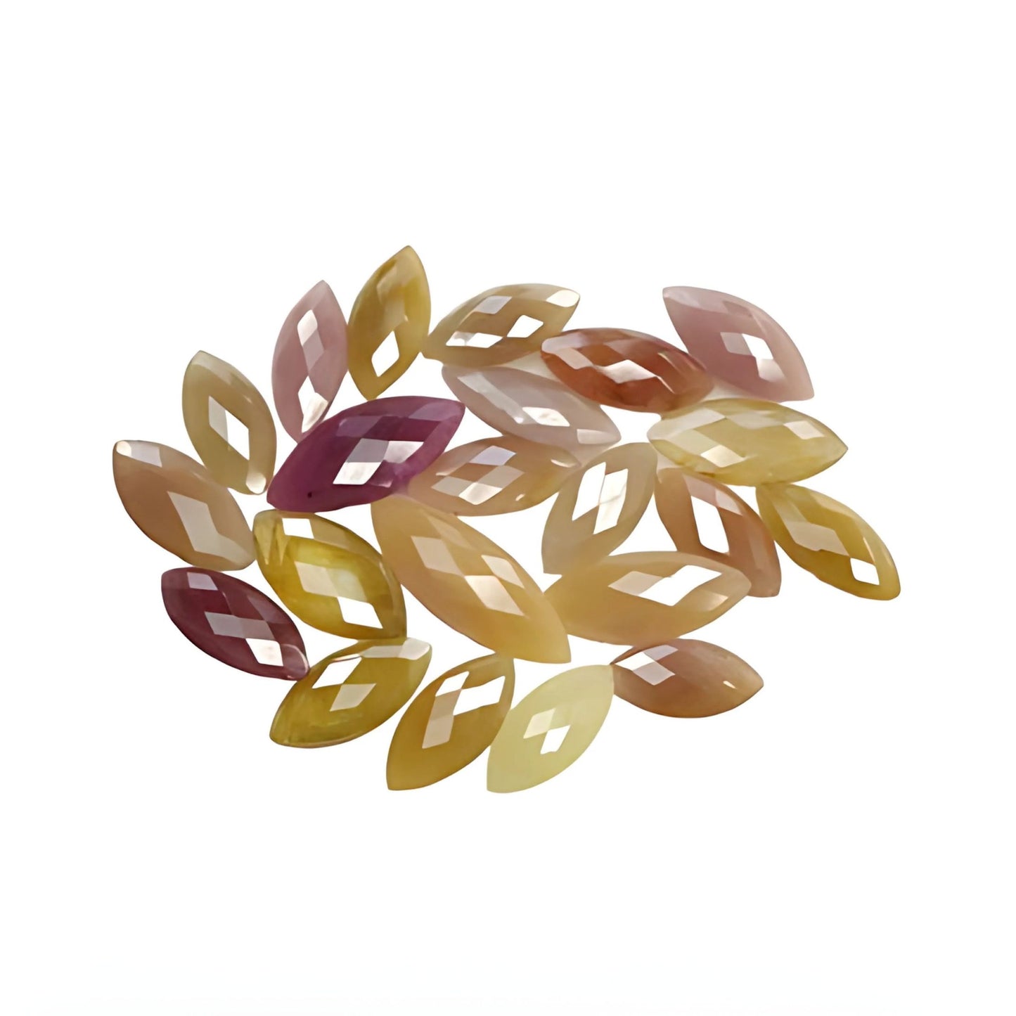 Saphir multiforme de forme marquise