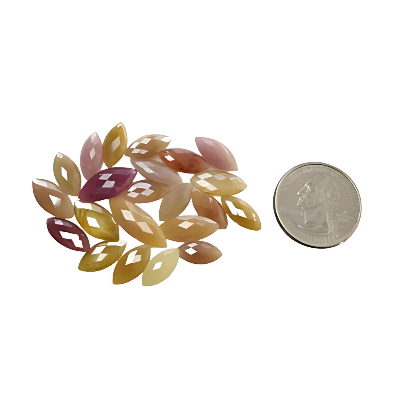 Piedra preciosa de zafiro múltiple facetada