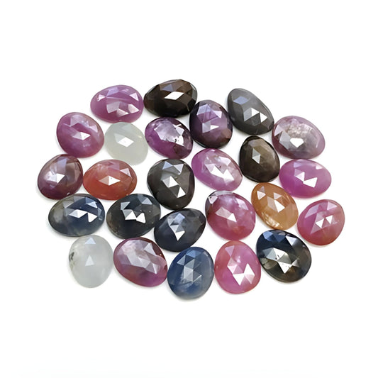 Multi Sapphire Rose Cut Slices