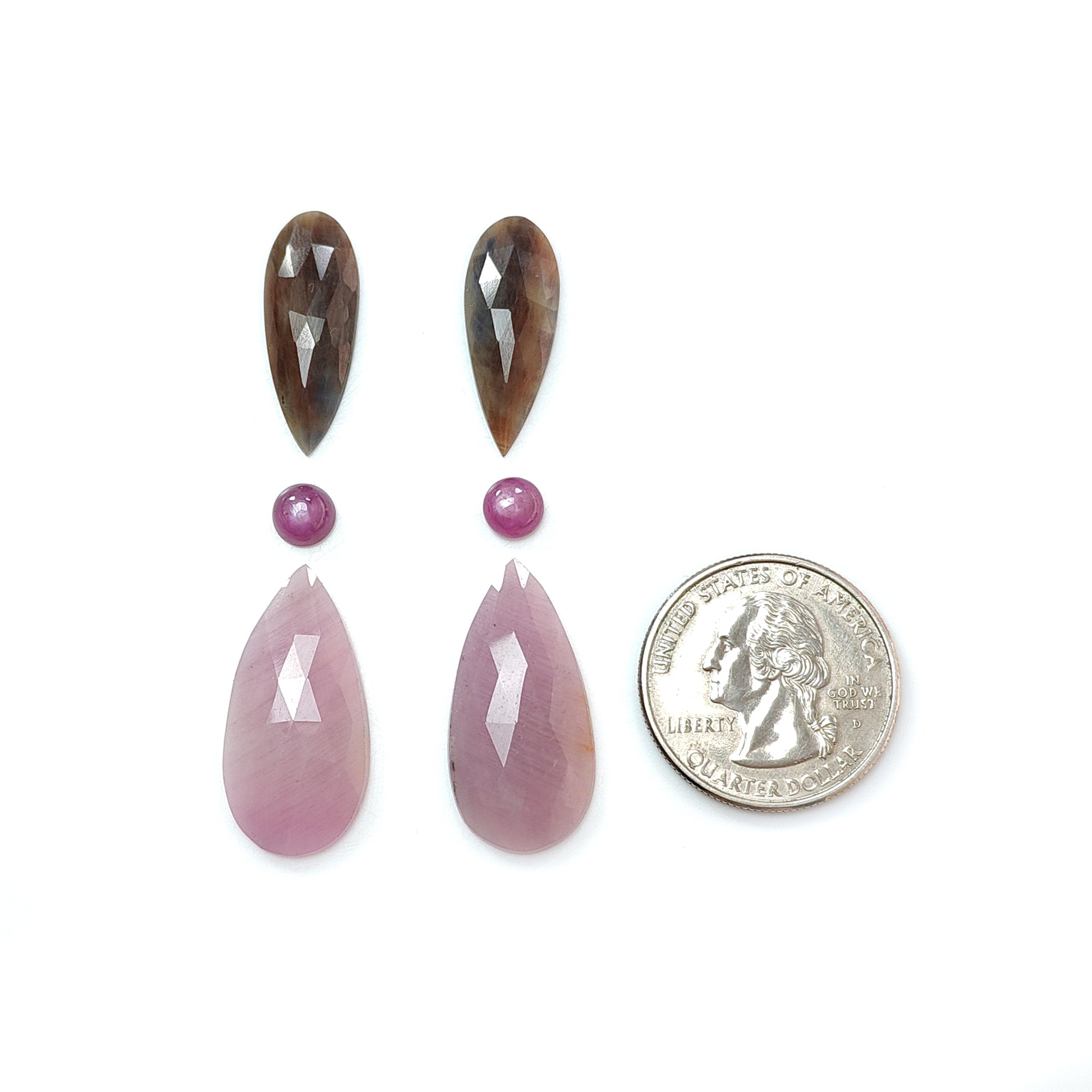 Pierre précieuse multi-saphir naturelle