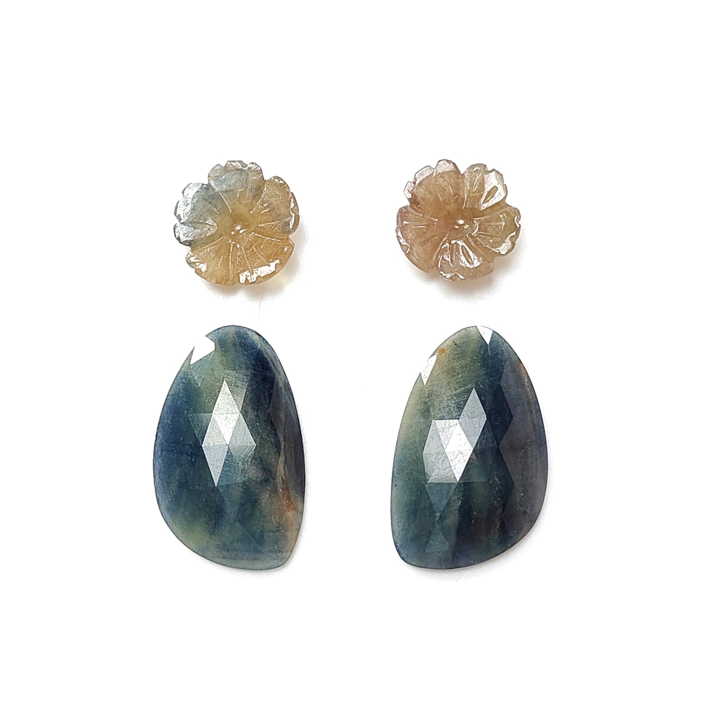 Multi Sapphire Rose Cut Slices