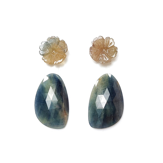 Multi Sapphire Rose Cut Slices