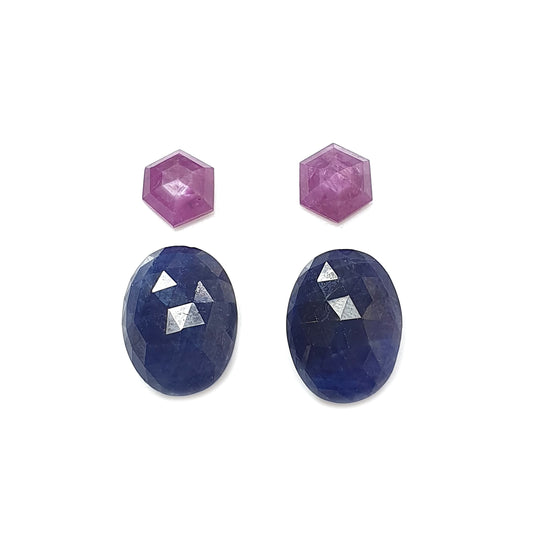 Multi Sapphire Rose Cut Slices