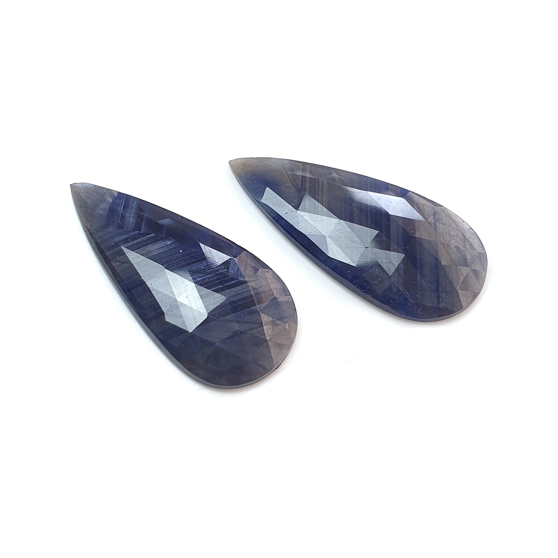 Sapphire Gemstone Rose Cut Slices