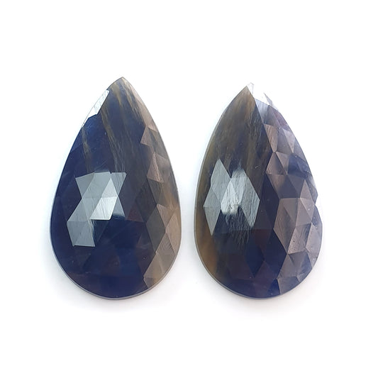 multi sapphire rose cut gemstone