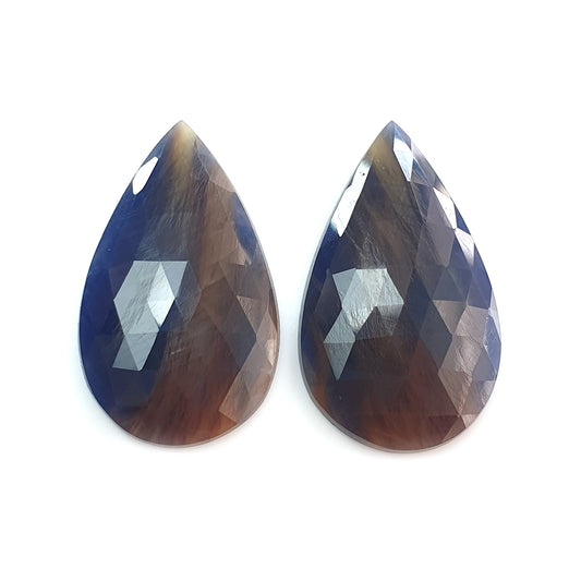 multi sapphire rose cut slices