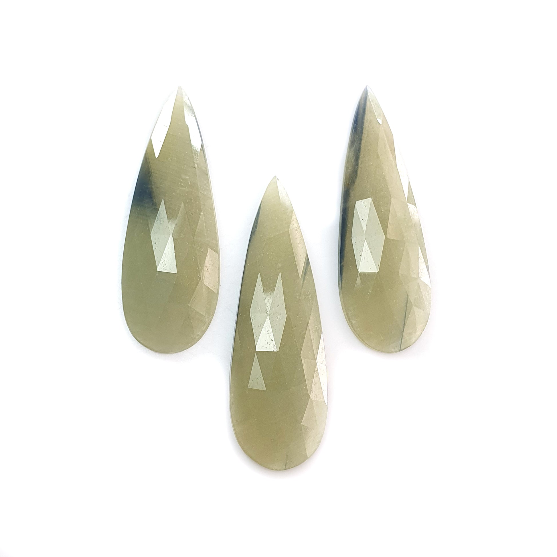 multi sapphire rose cut gemstone