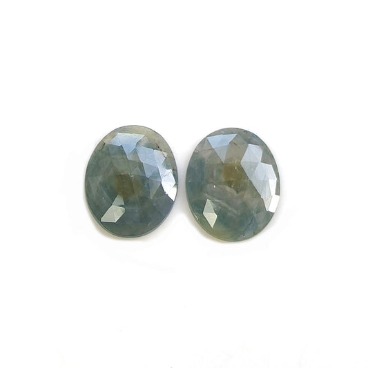 multi sapphire rose cut gemstone
