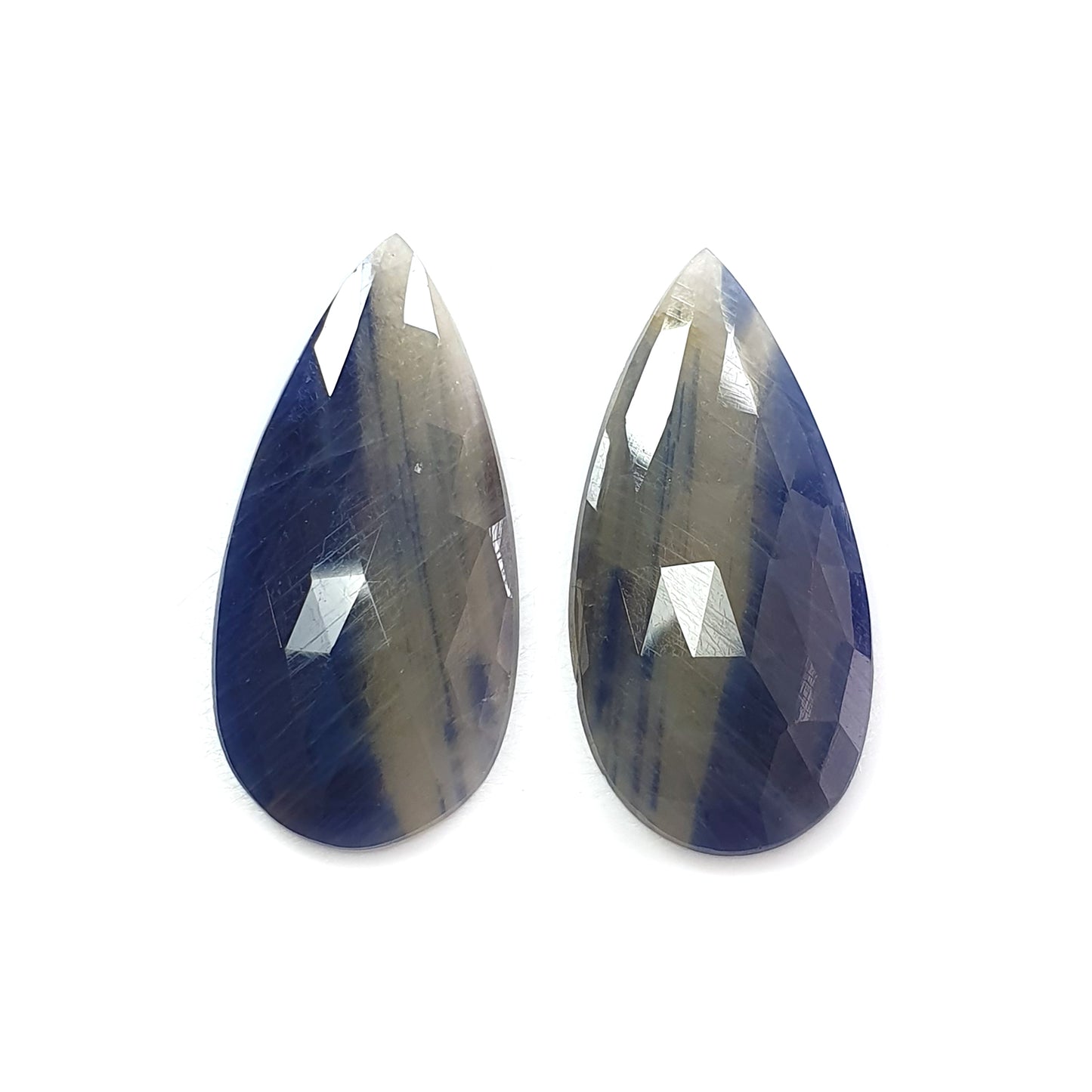 multi sapphire rose cut gemstone