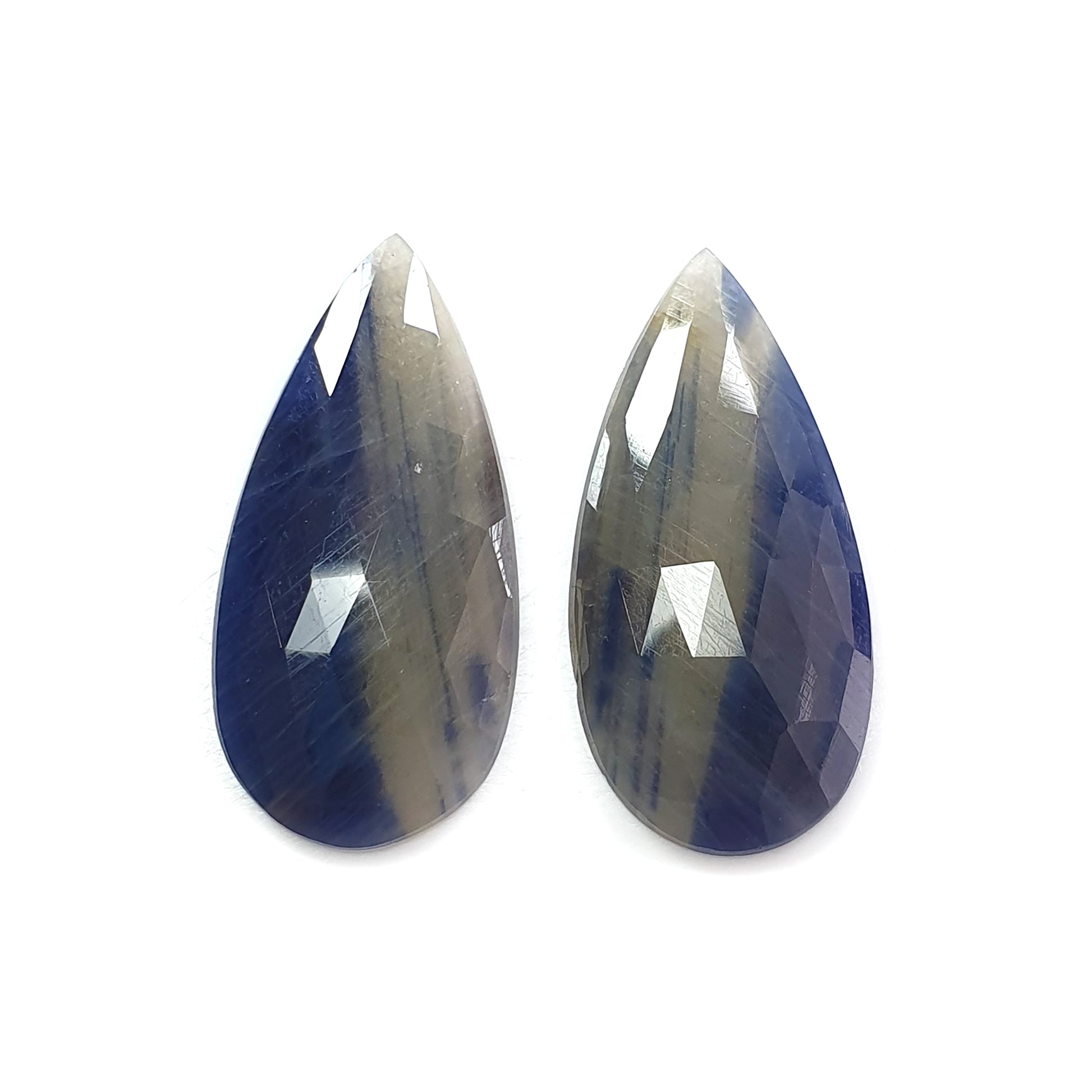 multi sapphire rose cut gemstone