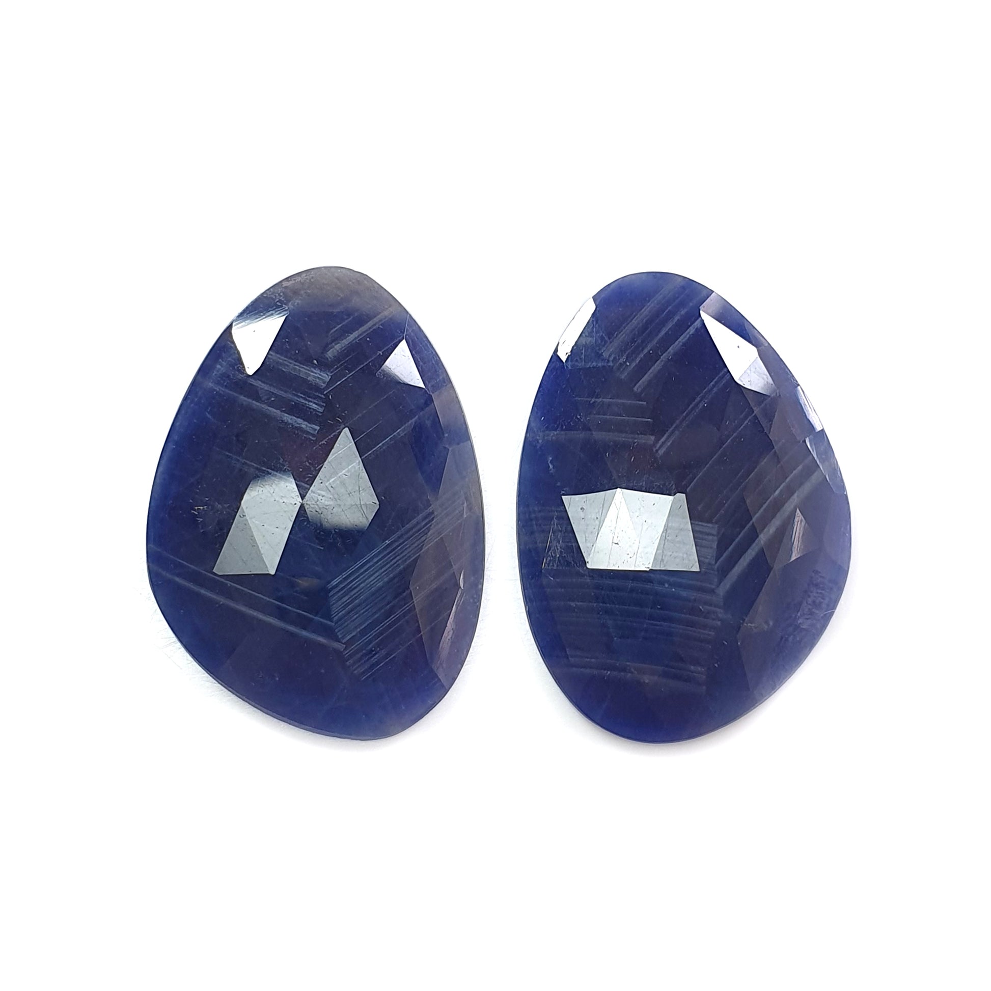 multi sapphire rose cut gemstone