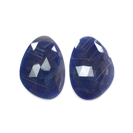 multi sapphire rose cut gemstone