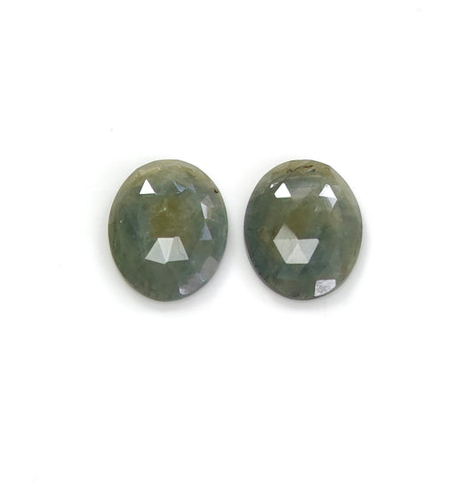 multi sapphire rose cut gemstone