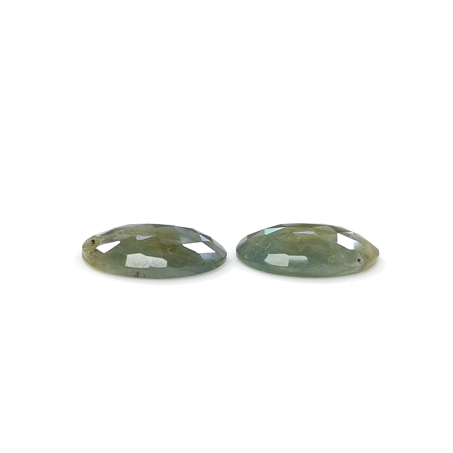 19.40cts Multi Sapphire Gemstone Natural Untreated Rose Cut Oval Shape pair