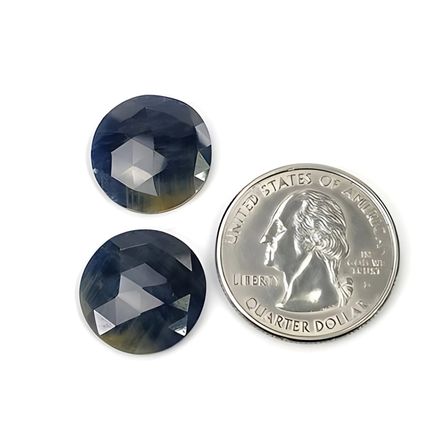 Tranches de saphirs multiples à facettes