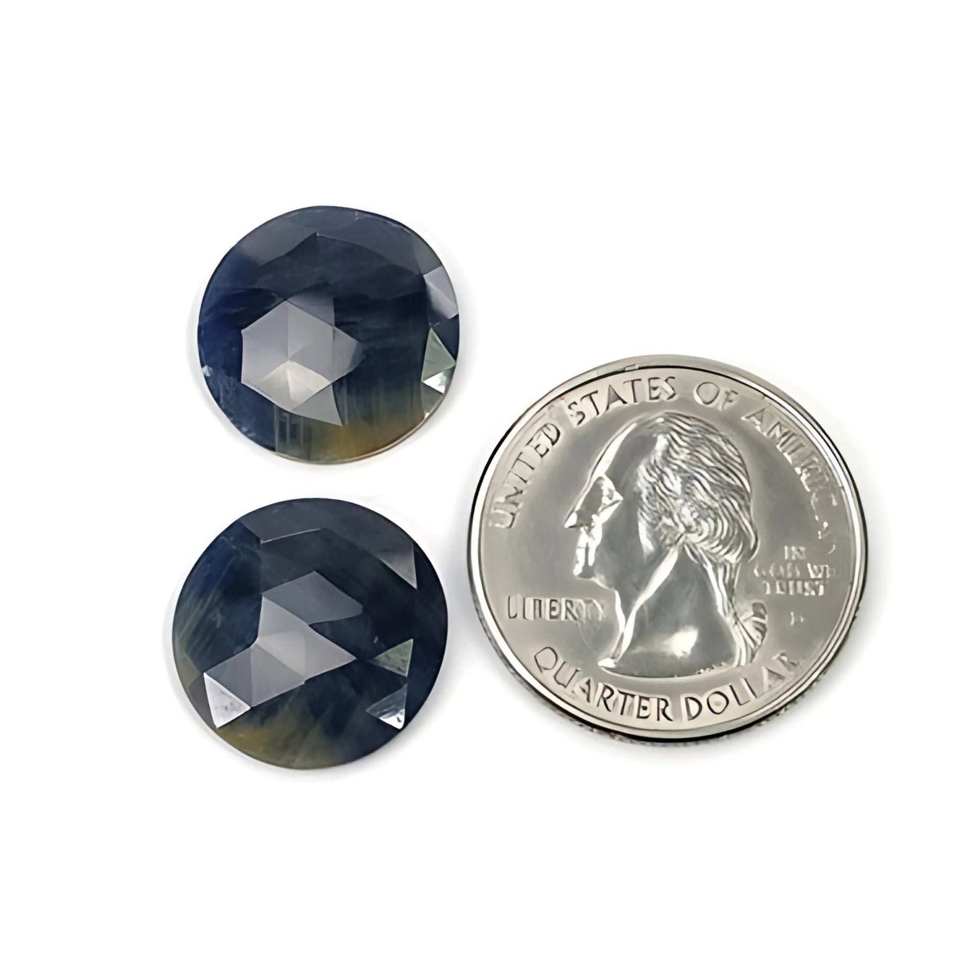 Tranches de saphirs multiples à facettes